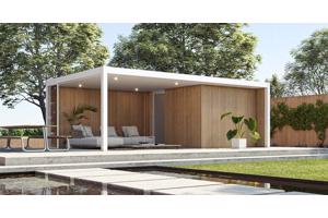 Strak tuinhuis MALUWI -Aluminium in diverse standaard maten