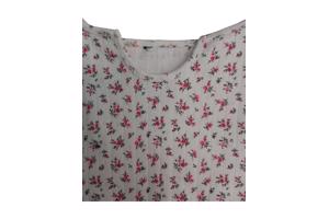 Crop top creme roze bloemetjes XL