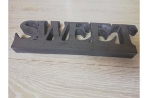 wandbord tekst sweet grijs