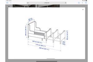 Kinderbed in lengte verstelbaar
