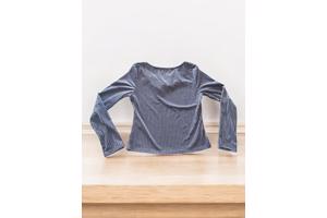 Velours zacht shirt blauw M