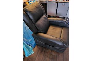 vidaXL Massage Fauteuil van kunstleer zwart