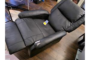 vidaXL Massage Fauteuil van kunstleer zwart