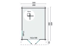 Blokhut - Tuinhuis Peggie | 40 mm | onbehandeld
