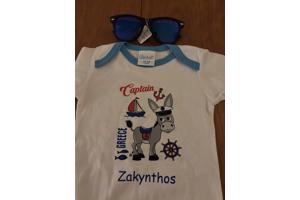 Romper 100% katoen Captain Greece Zakynthos 12-18 mnd + zonn