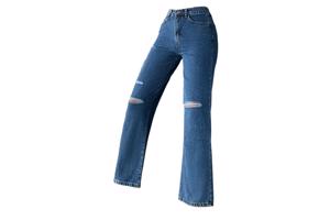 Miss Kubra ripped jeans blauw maat 31