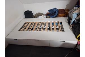 Tweepersoonsbed 1.40 x 2.00, wit