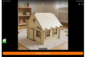 Miniatuurhuisjes van hout (modelbouw)