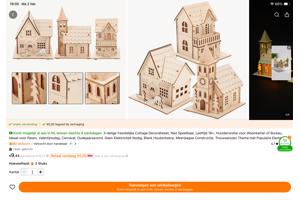 Miniatuurhuisjes van hout (modelbouw)