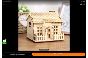 Miniatuurhuisjes van hout (modelbouw)