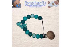 noekies speenkoord dino turquoise nr 26