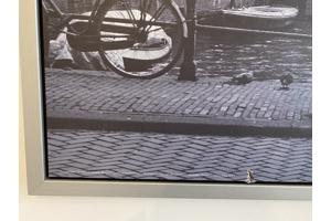 Ingelijste canvas foto rode fiets Amsterdam Ikea