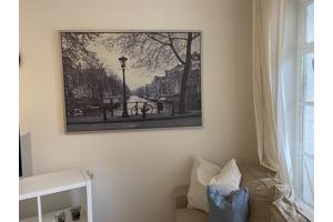 Ingelijste canvas foto rode fiets Amsterdam Ikea