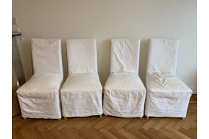 4 witte eetstoelen