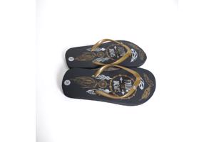 Teenslipper zwart goud met strass steentjes 31