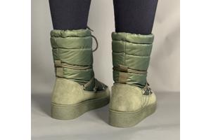 Snowboots olijfgroen dames