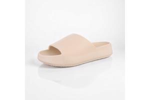 Heren slippers effen beige 45