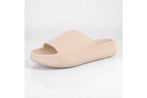 Heren slippers effen beige 45