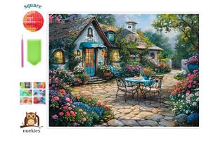 nr 64 Diamond Painting plattelands huisje 50x40cm (vierkant)