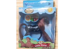 LG Little horse speelpaard zwart grijs bruine haren camoufla