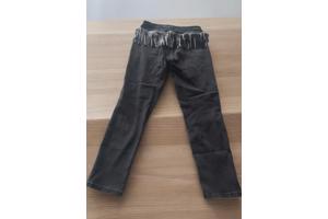 Country skinny jeans met sliertjes grijs zwart zilver L