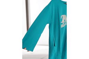 Sweat jurk motorcycle turquoise XL/XXL