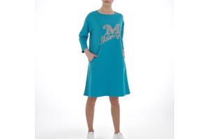 Sweat jurk motorcycle turquoise XL/XXL
