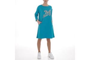 Sweat jurk motorcycle turquoise XL/XXL