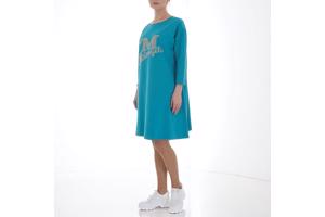 Sweat jurk motorcycle turquoise XL/XXL
