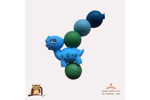 noekies naam speenkoord Dino blauw groen nr 1