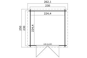 Blokhut Ingo 230x230 Onbehandeld vuren