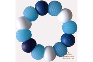 Noekies Handgemaakte Bijtring blauw - Nieuw!