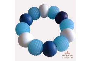 Noekies Handgemaakte Bijtring blauw - Nieuw!