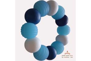 Noekies Handgemaakte Bijtring blauw - Nieuw!