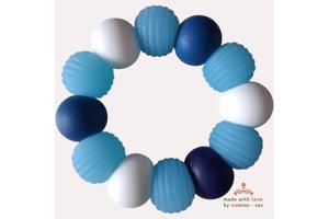 Noekies Handgemaakte Bijtring blauw - Nieuw!