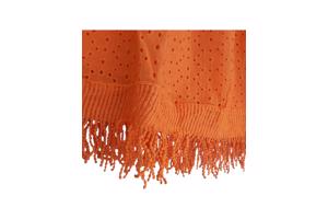 Drole de Copine rok gaatjes patroon oranje S/M