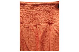 Drole de Copine rok gaatjes patroon oranje S/M