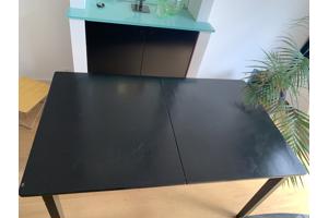 Fijne zwarte tafel, 150x90 cm