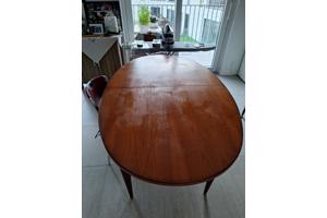 eetkamertafel ovaal lengte 170 x 100, verlening + 60