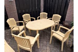 Hartman royale tuinset - 6 stoelen + tafel + 2 ligbedden