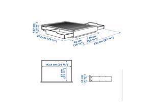 Bed met lades, 140 x 200