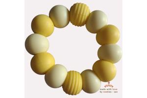 Noekies Handgemaakte Bijtring geel - Nieuw!