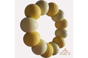 Noekies Handgemaakte Bijtring geel - Nieuw!