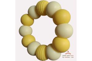 Noekies Handgemaakte Bijtring geel - Nieuw!