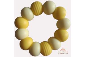 Noekies Handgemaakte Bijtring geel - Nieuw!