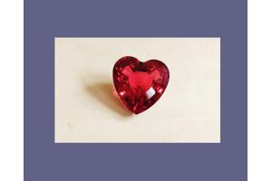 Swarovski Hart Rood met doos  echtheids-logo op het hart