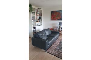 Leren bank als nieuw 2,5 zits 1,80 breed