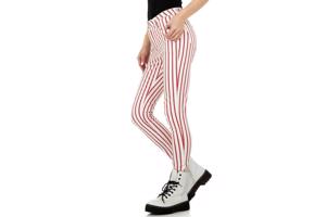 Redial Denim Paris skinny jeans wit rood S/36