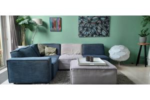 Modulaire hoekbank in grijs / blauw