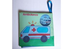 Educatief stoffen knisper babyboekje transport